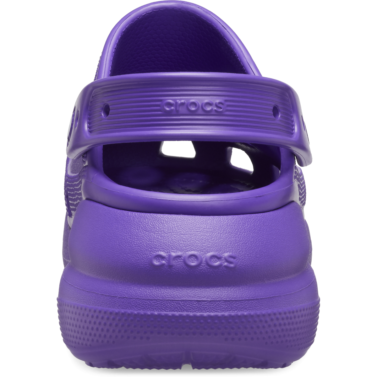 Neon top purple crocs