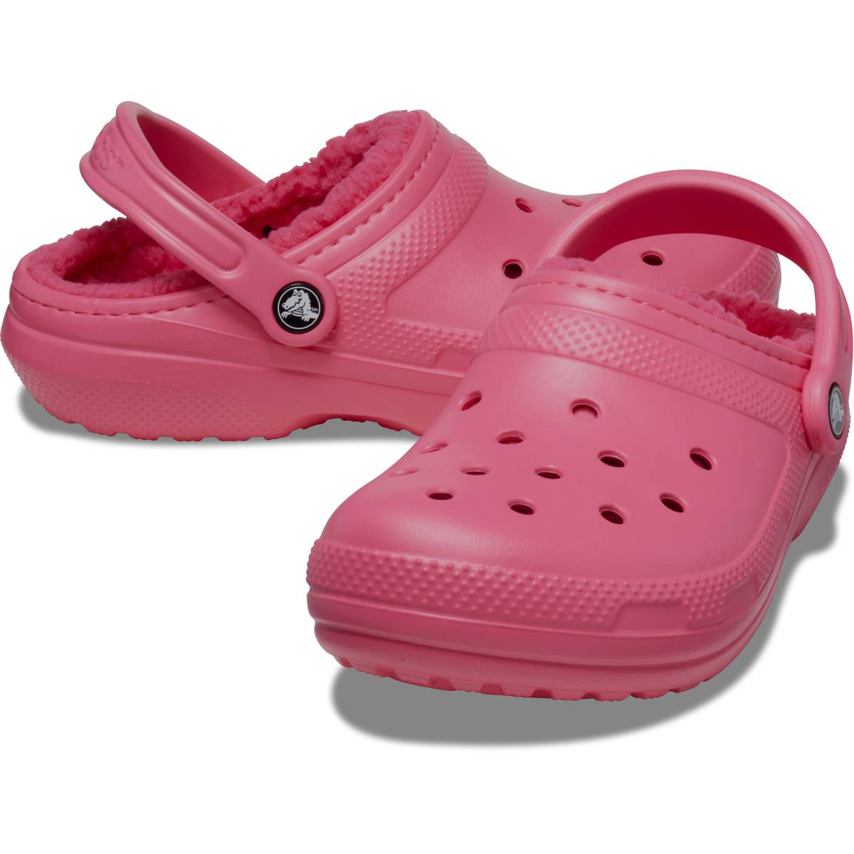 Hot pink deals crocs with fur