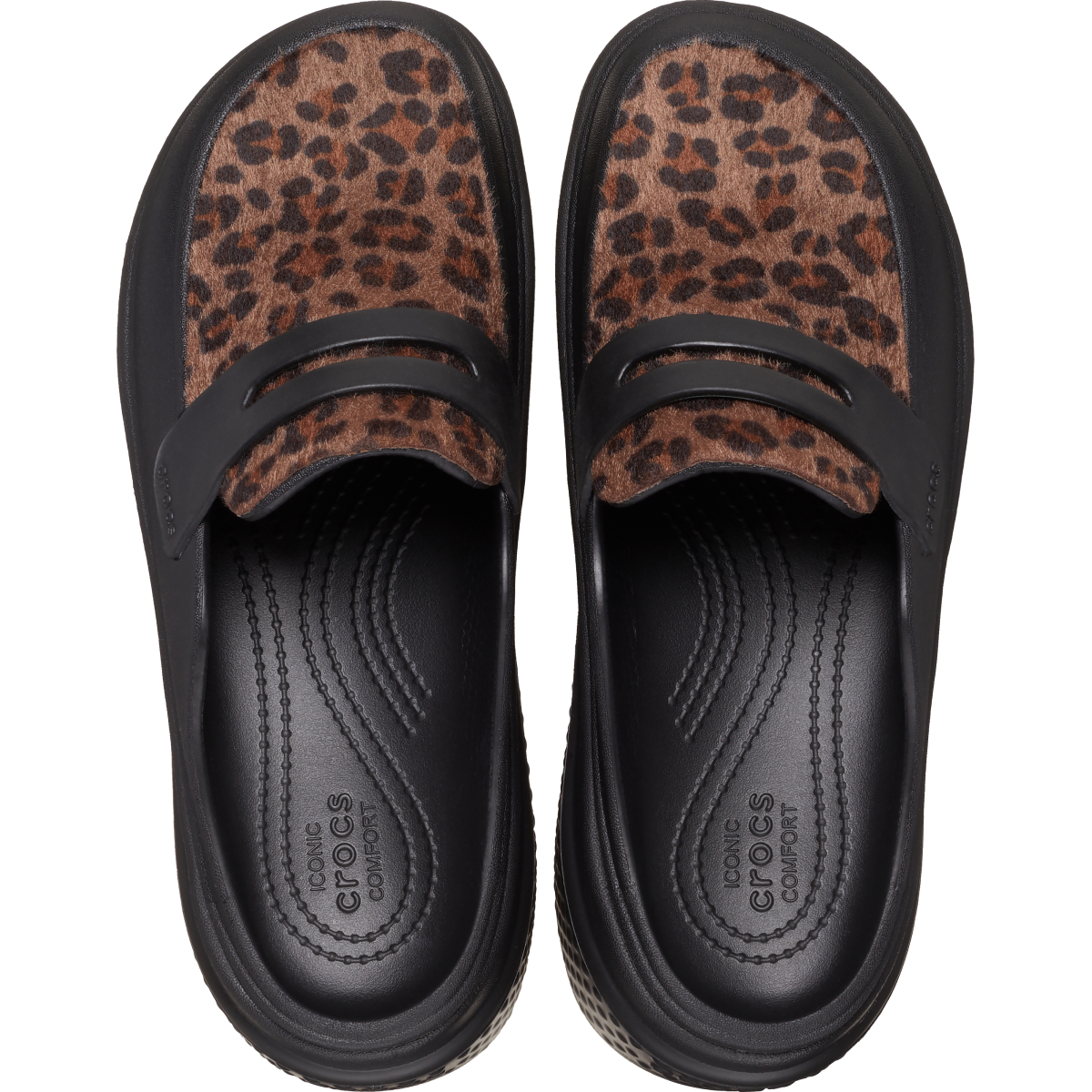 Crocs leopard slip on online